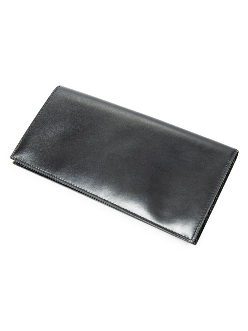 Hermes Vintage Mc2 Fleming Wallet Black Box Leather